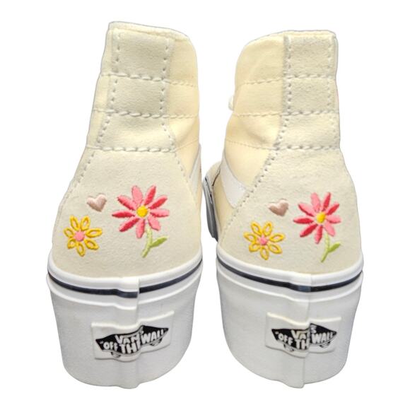 VANS SK8-HI TAPERED PLATFORM LACE UNISEX MEN 4 = WOMEN 5.5 SHOES FLORAL/HART NEW - Picture 8 of 9
